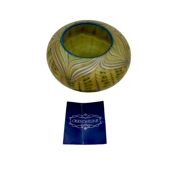 Orient & Flume Handcrafted Art Glass Vase - Picture 3 of 4